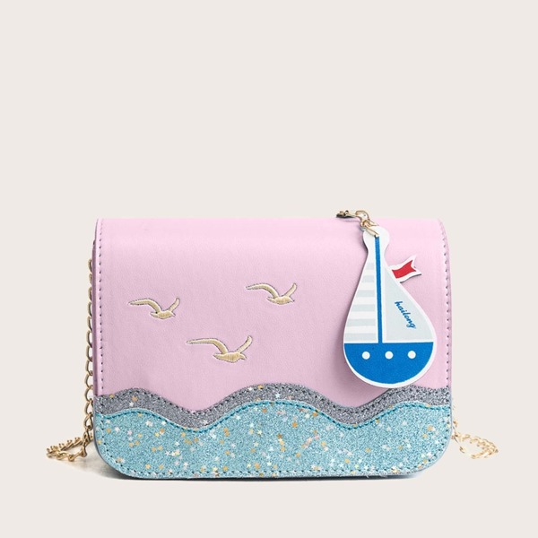 

Girls Sea Decor Chain Bag, Multicolor