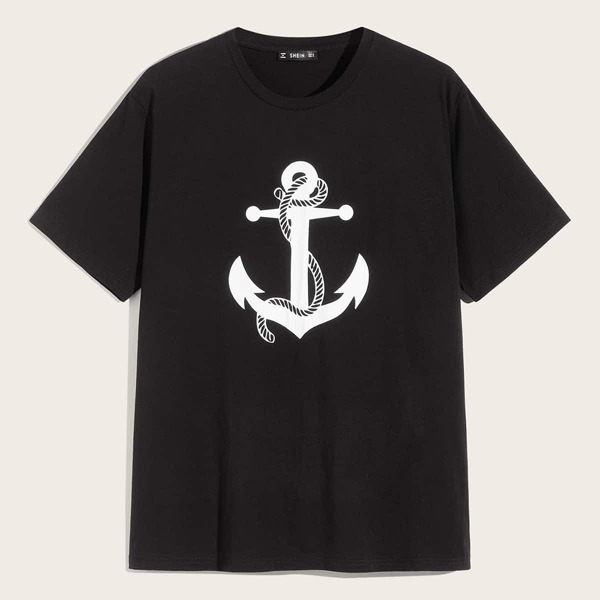 

Men Anchor Print Tee