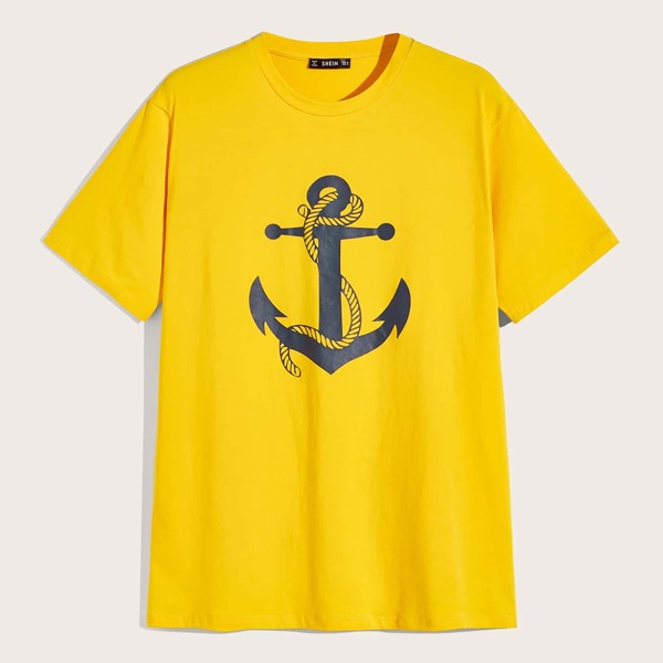 

Men Anchor Print Top