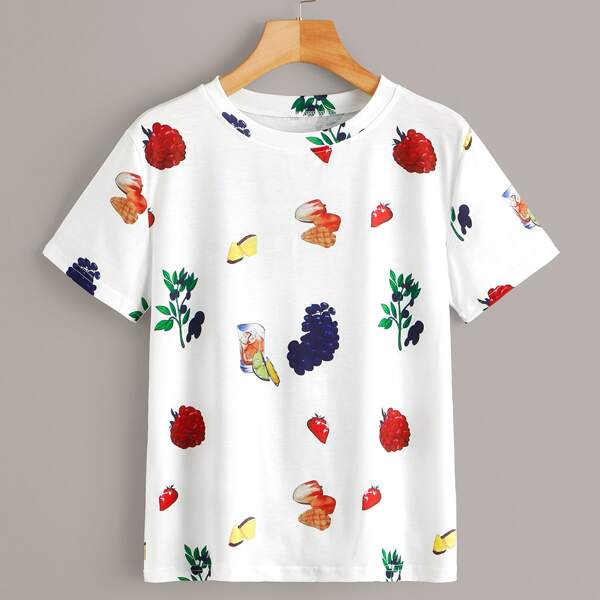 

Random Fruit Print Tee