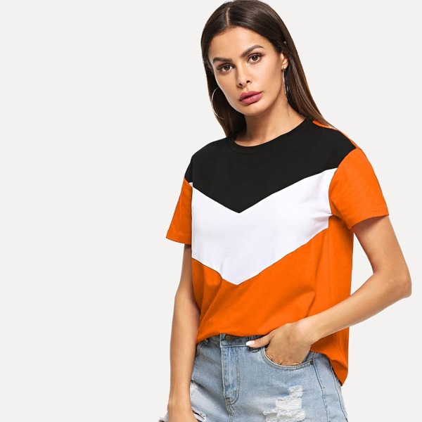 

Colorblock Chevron Top