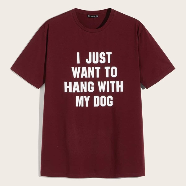 

Men Slogan Print Tee
