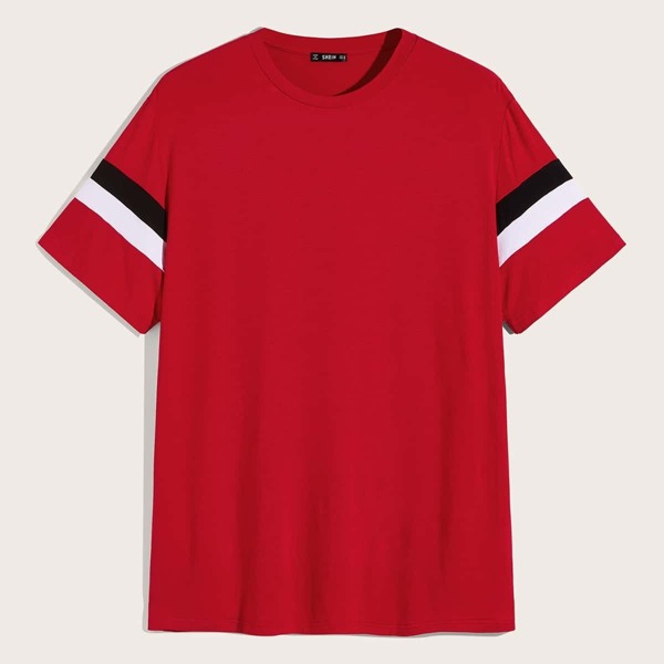 

Men Striped Sleeve T-shirt