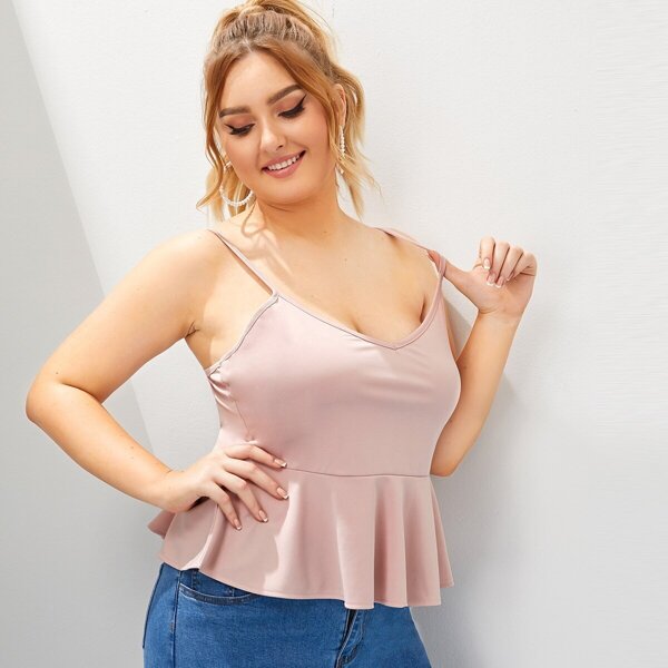 

Plus Ruffle Hem Cami Top