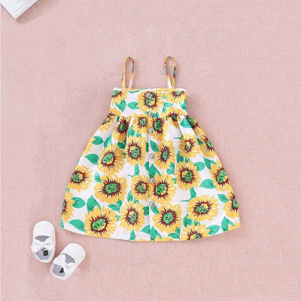 

Toddler Girls Sunflower Print Cami Dress, Multicolor