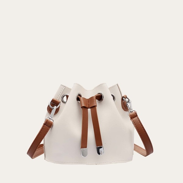 

Drawstring Decor Bucket Bag