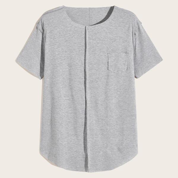 

Men Solid Curved Hem Tee