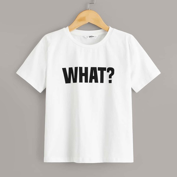 

Boys Letter Print Short Sleeve Tee