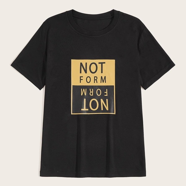 

Men Letter Print Tee