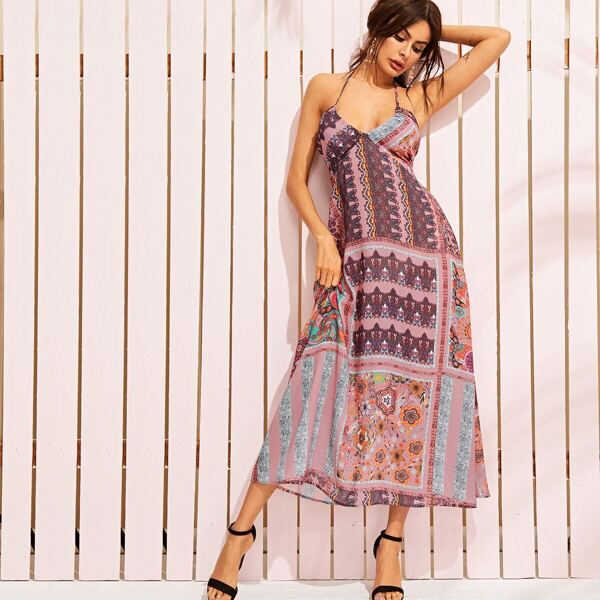 

Tribal Print Knot Dress