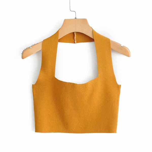 

Ribbed Halter Crop Top