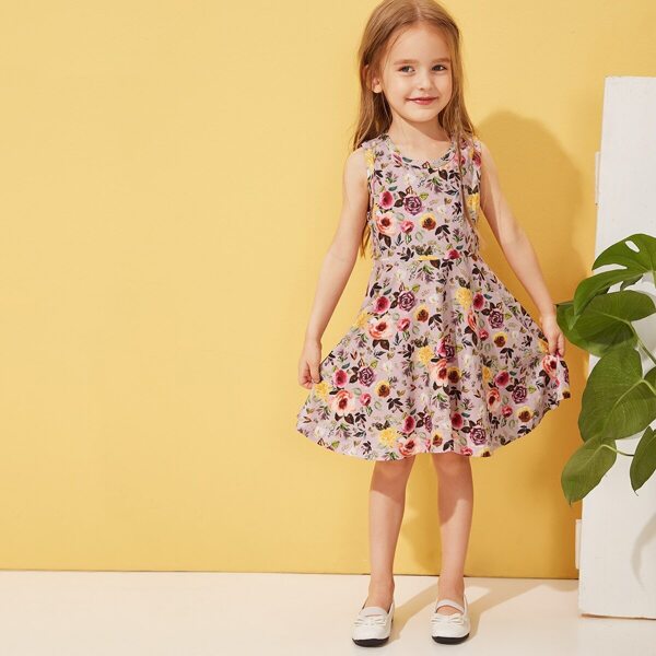 

Toddler Girls Floral Print Tank Dress, Multicolor