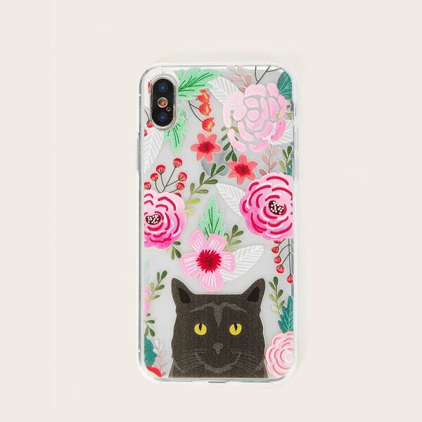 

Cat & Floral Pattern iPhone Case