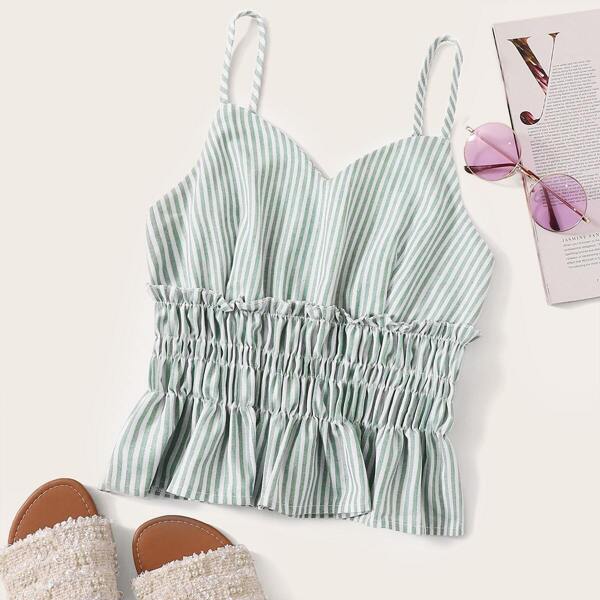 

Stripe Peplum Cami Top