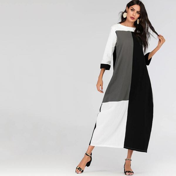 

Color Block Maxi Dress