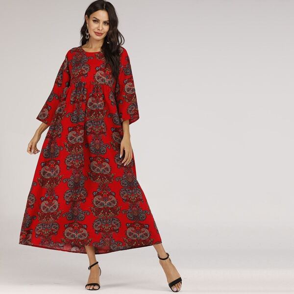 

Paisley Print Maxi Dress