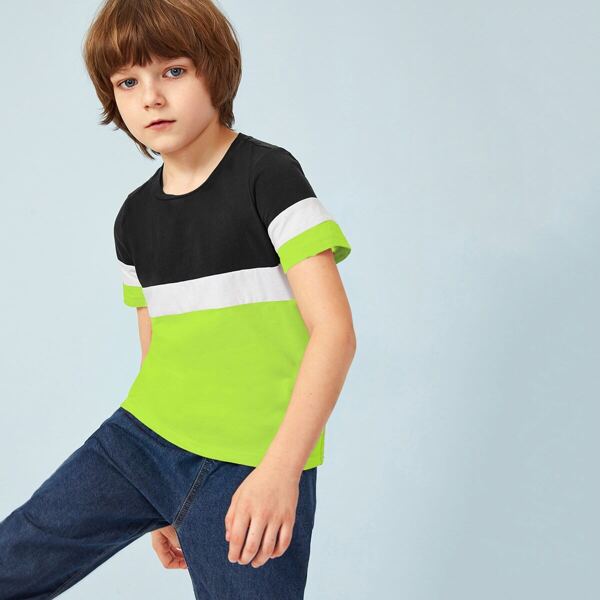 

Boys Neon Colorblock Short Sleeve Tee