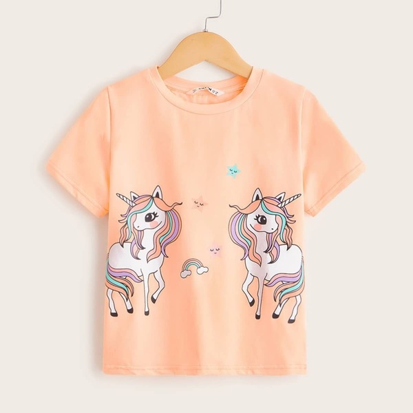 

Girls Cartoon Print Top