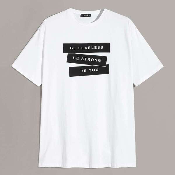 

Men Slogan Print Tee