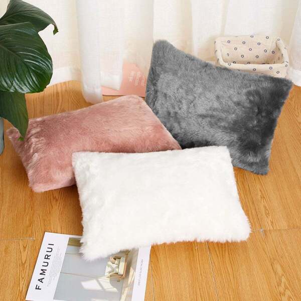 

Faux Fur Decorative Pillow 1pc, Multicolor