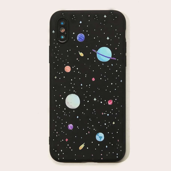 

Galaxy Pattern iPhone Case, Black