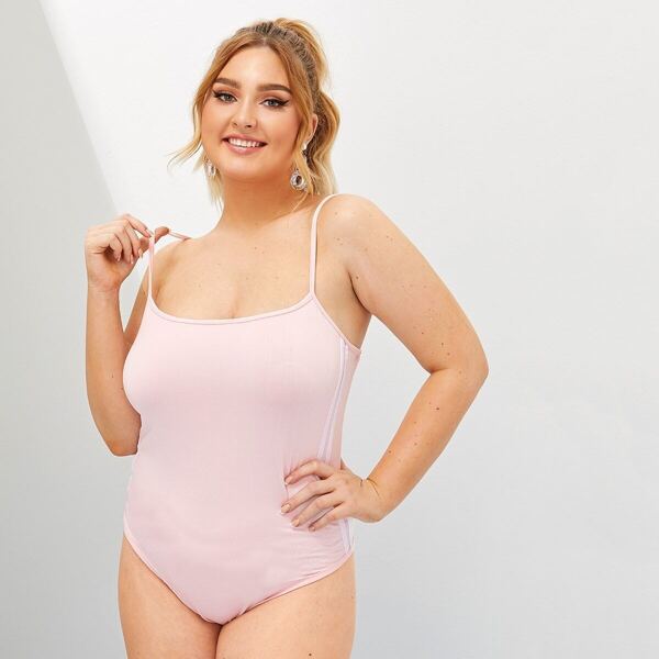 

Plus Contrast Striped Cami Bodysuit