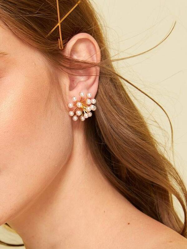 

Серьги-гвоздики из искусственного жемчуга 1 пара, null