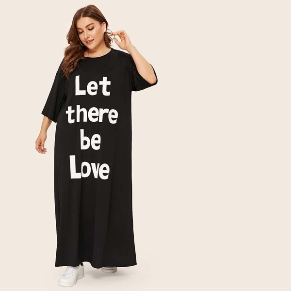 

Plus Slogan Print Nightdress