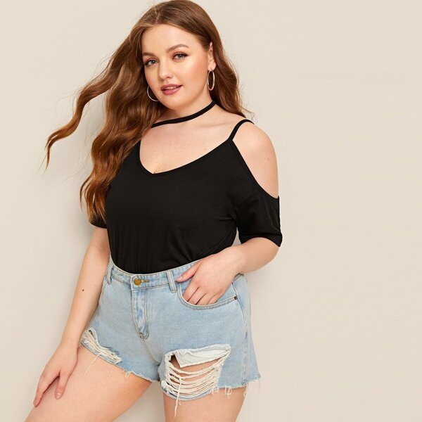 

Plus Open Shoulder Tee