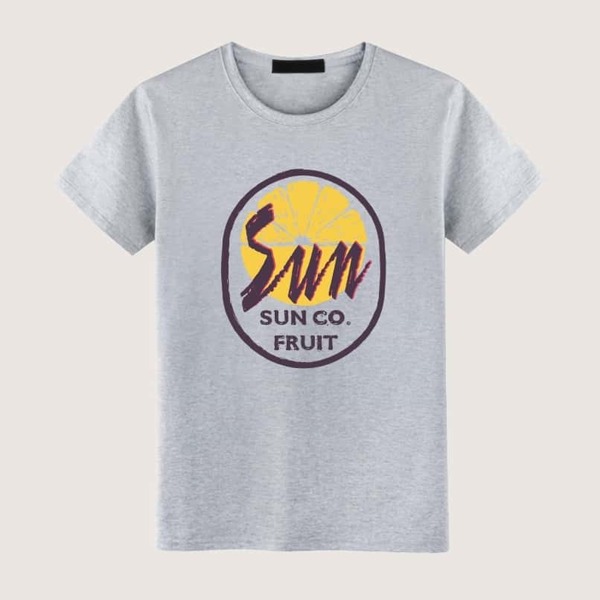

Men Letter Print Tee