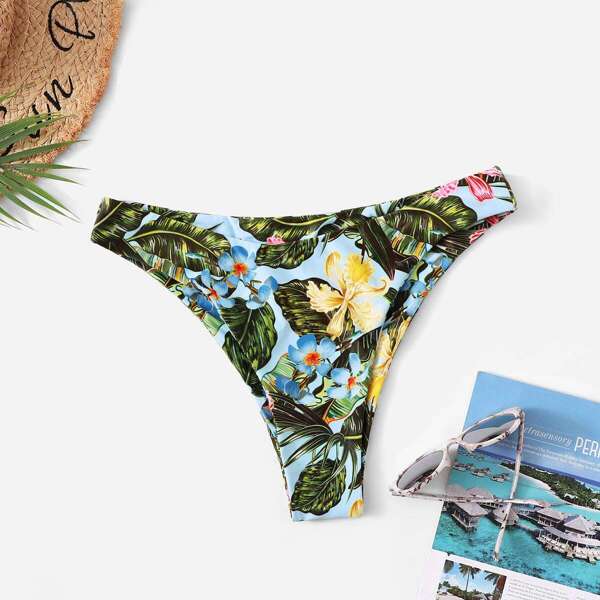 

Tropical Print Swimming Panty, Multicolor