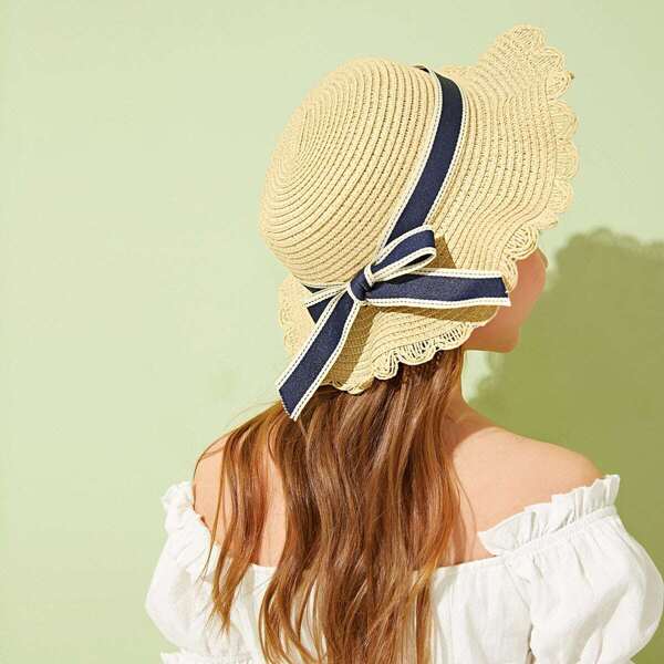 

Toddler Girls Bow Decor Floppy Hat
