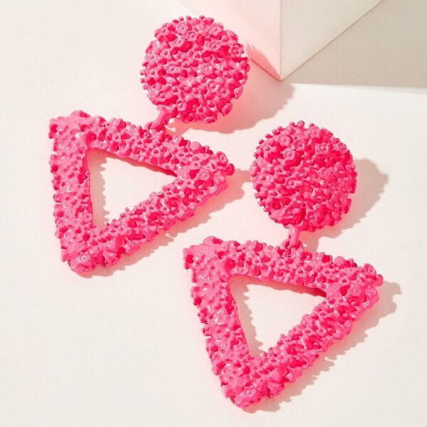 

Textured Open Triangle Drop Earring 1pair