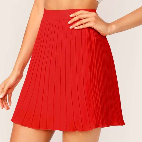 

High Waist Pleated Skirt