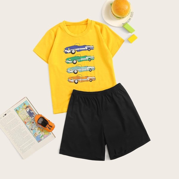 

Boys Car Print Pajama Set