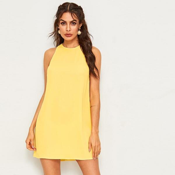 

Keyhole Back Tunic Tank Dress