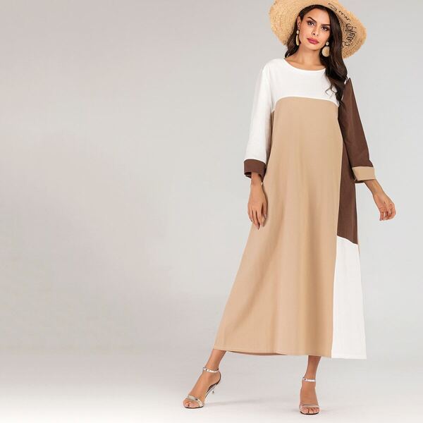 

Color Block Maxi Dress