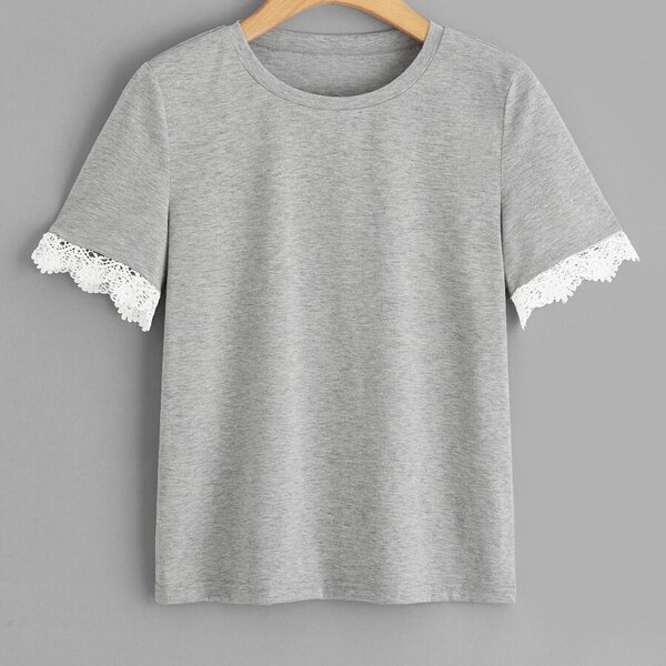

Plus Contrast Lace Tee