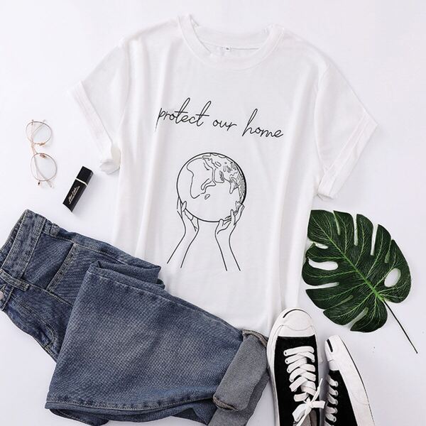 

Plus Slogan & Gesture Print Tee, White