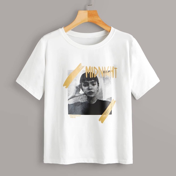 

Figure Graphic Tee, White