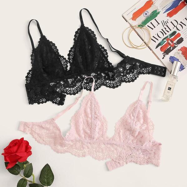 

Floral Lace Bra Set 2pack