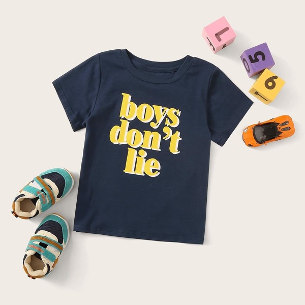 

Toddler Boys Slogan Print Tee