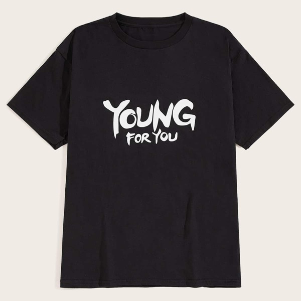 

Men Letter Print Tee