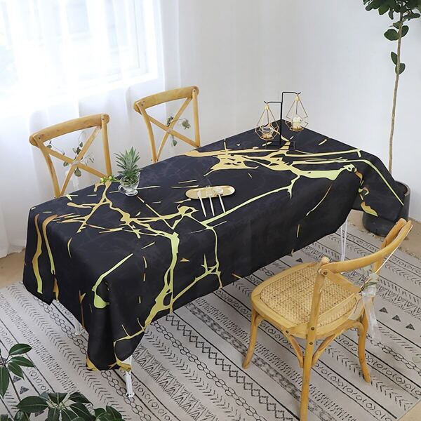

Marble Pattern Print Tablecloth