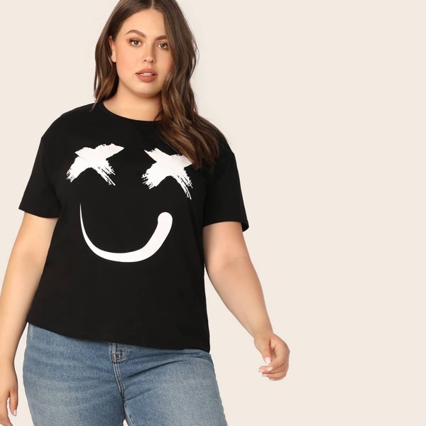 

Plus Smile Print Top