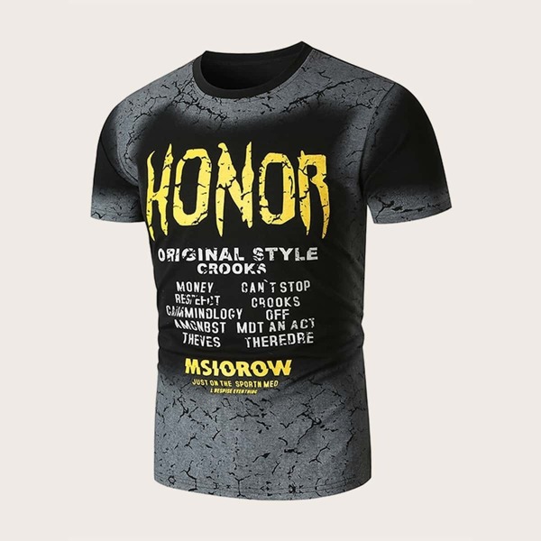 

Men Letter Print Tee