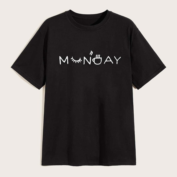 

Men Letter Print Tee