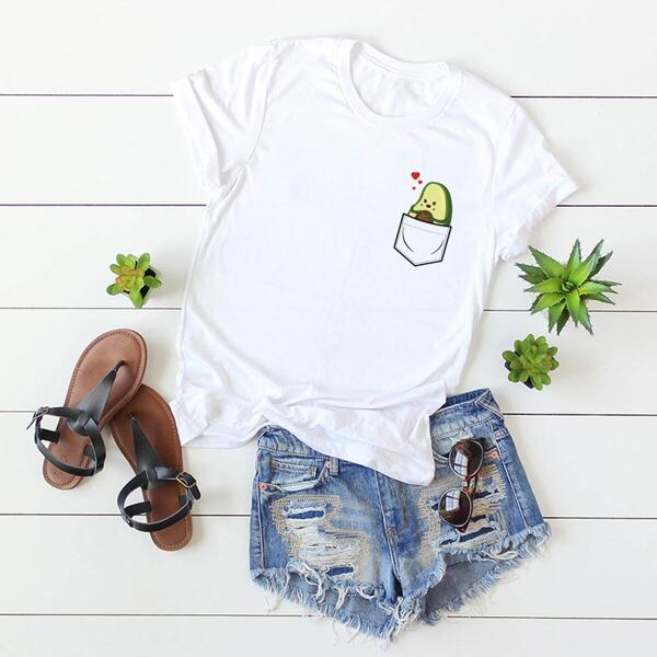 

Cartoon Graphic Tee, White