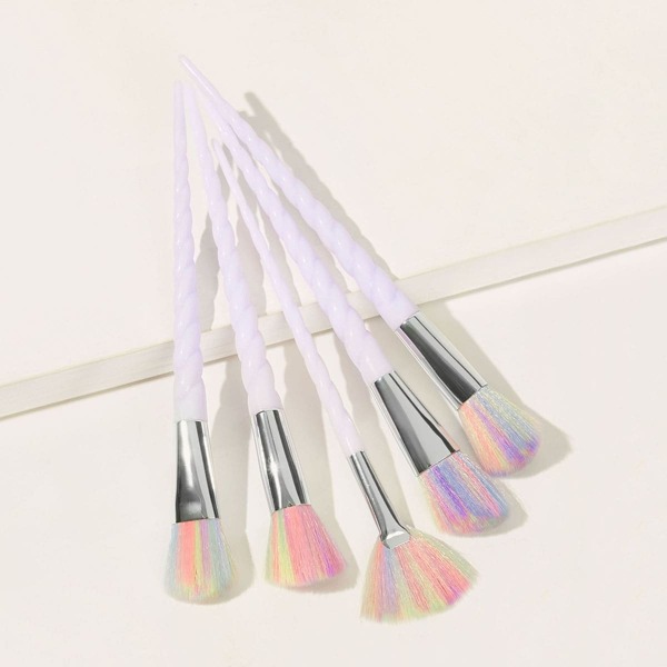 

Spiral Handle Rainbow Makeup Brush 5pcs