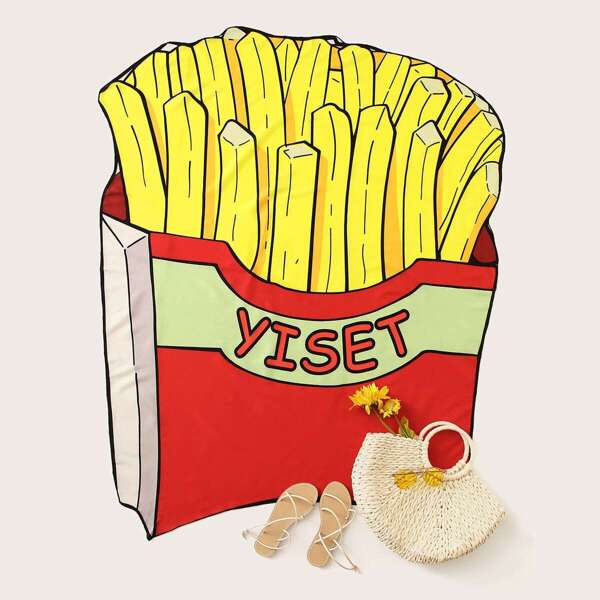 

French Fries Shaped Beach Blanket